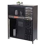 Mendler Apothekerkommode HWC-F32, Schubladenschrank Sideboard, Industriedesign 115x89x35cm