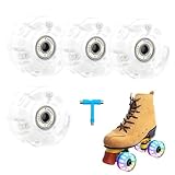 Inlineskates Ersatzrollen | 4 Stück Rollschuhe Rollen Rollschuhe Rollschuhe Rollschuhe Ersatzrollen Verschleißfeste Hochelastische Skates Rollen für Doppelskates