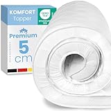 ELONEO Komfortschaum Matratzen Topper 200x200cm mit 5 cm Höhe, atmungsaktiver Matratzentopper, Matratzenauflage, Mattress Topper für Bett und Boxspringbett