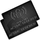 GranHin RFID Blocker Karte 2er Set Active Blocker - NFC Störsender - E-Field Technologie 2022 - Schutzkarte für Geldbörse, Kreditkarte, EC, Bankkarte, Ausweis - Schutzhüllen unnötig - 2 Stück