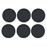 6PCS Premium Silicon ER-Set mit Halter, Ible-Rutsch-ERs für Küche und Zuhause, Stilvolles Ey-Design (Black)