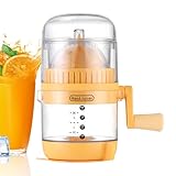 Zitronenpresse – Handentsafter, tragbare Hand-Saftpresse mit Griff, Ausgießer, Obst-Extraktor für Küche und Theke