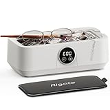 RIGATE Ultraschallreiniger, 46 kHz, Tiefenreinigung bei 360 °, 600 Sekunden kontinuierliche Reinigung, energiesparend, ideal für Schmuck, Brillen, Uhren und den Heimgebrauch