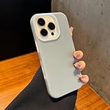 PYYLTTP Modische Jelly-Hülle aus flüssigem Silikon für das iPhone 16 Pro Max 16 Plus, weiche, stoßfeste Hülle mit empfindlicher Kamera-Steuertaste (für iPhone 16 Pro Max/Grau)