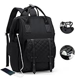 Baby Lässig Wickelrucksack Wickeltasche Schwarz Groß,Wasserdichter Wickeltaschen Rucksack,Babytasche Multifunktional für Mama und Papa