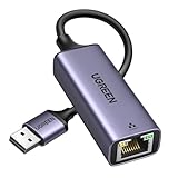 UGREEN LAN Adapter 3.0 1000 Mbps Ethernet Adapter USB auf RJ45 Gigabit Netzwerkadapter auf USB Aluminium kompatibel mit Switch,Mi Box,Laptop unter Win 11/10/ 8.1/8, Mac OS, Linux（Grau）