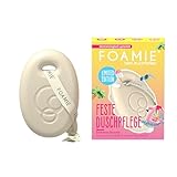 Foamie Feste Duschpflege Soft Sun Limited Edition | 3-in-1: Reinigt, Massiert & Pflegt | Sonnenmilch-Duft | Mit Sonnenblumenöl | Vegan & Plastikfrei | pH-hautneutral | 80g