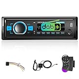 Hodozzy DAB+/DAB Autoradio 1 Din Digitales Bluetooth Audio Musik Stereo 12V Autoradio MP3 Player mit USB/TF/SD/AUX/EQ/FM Radio/SWC