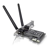 CSL - WLAN Netzwerkkarte 2,4 Ghz PCIe - 300 Mbit s WiFi Adapter Karte - 2 Externe 2dbi Antennen - platzsparend für PC Einbau - WEP WPA und WPA2 Verschlüsselung – PCI Express - Windows 10, 11