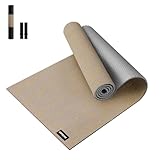 HAPBEAR Yogamatte XXL 213x76cm- 6mm Dick - Aus Naturleinen - Extra Lang Groß Yoga Matte, Rutschfest und Reißfest - Perfekt für Yoga, Meditation, Pilates - Tragetasche Inbegriffen & Resistance Band