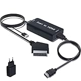 AMANKA Scart auf HDMI Kable Konverter, Adapter Scart auf HDMI mit HDMI Kable und Scart Kabel Full HD 1080P Video Audio Wandler für HDTV STB VHS Xbox PS3 Sky DVD Blu-ray usw