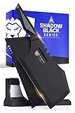 DALSTRONG Obliterator Meat Cleaver - 23 cm - Massive Heavy Duty - w/Stand - Shadow Black Series - Black Titanium Nitride Coated - High Carbon - 7CR17MOV-X Vacuum Treated Steel - Sheath - NSF Certified