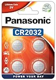 Panasonic CR2032 Lithium Knopfzelle, 3V, 4er Pack