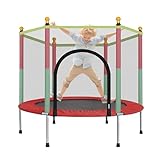 Trampolin für Kinder, Indoor-Trampolin – für Kleinkinder mit schwerem Gebrauch, Sprung-Unterhaltungsausrüstung von 55 Zoll mit Sicherheitsnetz für den Hof