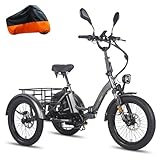 Fafrees 2025 F20 Mate Fahrrad E Dreirad [ Offiziell ] Hydraulische Scheibenbremsen 48V 21Ah Akku, E Bike Herren, Elektrofahrrad mit 3 Rädern, Ebike Damen 20 Zoll, Mountainbike 180kg Fatbike - Update