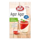 RUF Agar Agar, veganes Geliermittel in Pulverform, für bis zu 5 Liter Flüssigkeit, pflanzliches Gelatine, vegan und glutenfrei, 1 x 30g
