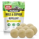 Pesdispear Maulwurf Vertreiber，Maulwurffalle, Maulwurfschreck Kraftvolles Nagetierabwehrmittel für Garten Rasen und großflächige 8 Packs