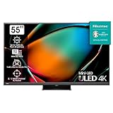Hisense 55U8KQ Mini LED 4K ULED Smart TV - 139 cm (55 Zoll) Dolby Vision IQ & Atmos, 120Hz Panel, Game Mode Pro, UHD AI Upscaler, HDR10+, Bluetooth, Apple AirPlay, Alexa, anthrazit [2023], anthazit