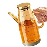 Ölspenderflasche, nachfüllbar, Sojasauce, Essig, Glaskanne, 17 x 7 x 19,5 cm, Spender, Anti-Tropfauslauf, Küchen-Speiseölbehälter für Salat, Braten, Grillen, Luftfritteuse