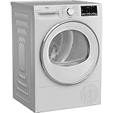 Beko B3T42239 Wäschetrockner 8KG, Frontlader Wärmepumpentrockner, Allergikergeeignet, 15 Programme, Dampffunktion, Multifunktionsdisplay, Aquawave Schontrommel, Weiß