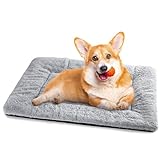 Baodan Hundebett Mittelgroße Kleine Hunde, Hundekissen Waschbar Dog Bed - 60x45 cm Superweich Katzenbett mit Rutschfester Unterseite - Grau