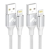 Aioneus iPhone Ladekabel, Lightning Kabel [2Pack 1M] iPhone Kabel MFi Zertifiziert iPhone Schnellladekabel USB Lightning Kabel für iPhone 14 13 12 11 Pro Max Mini XS XR X 8 7 6 6s Plus 5 SE 2020,iPad