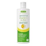 Liposomales Vitamin C 1000mg plus Zink, Selen & Kupfer - hochdosierte Immunsystem Stärkung in flüssiger Form, 450ml, für Erwachsene, Zitrone-Vanille Geschmack