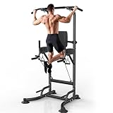 Dskeuzeew Power Tower Dip-Station Klimmzugstange Freistehend Multifunktion für power station Krafttraining im Home-Gym belastbar 150 kg