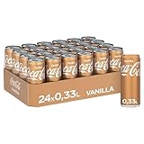 Coca-Cola Vanilla - erfrischendes, koffeinhaltiges Getränk mit originalem Vanillegeschmack - in praktischen Einweg Dosen (24 x 330 ml)