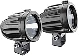 Interphone 2er-Set LED Zusatzscheinwerfer fürs Motorrad – 2 Motorrad LED Scheinwerfer mit ECE R112 Straßenzulassung – Zusatz Scheinwerfer mit 10W Leistung & 990 Lumen SPOT Lichtkegel
