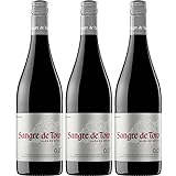 Miguel Torres Sangre de Toro Tinto 0.0 Rotwein alkoholfrei Wein trocken vegan Spanien Inkl. FeinWert E-Book (3 x 0,75l)