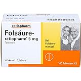 FOLSÄURE-RATIOPHARM 5 mg Tabletten 100 St