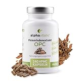 500mg Pinienrindenextrakt Kapseln mit OPC + natürliches Vitamin C - 240 Stück vegane Pinienrinde Kapsel ohne Magnesiumstearat - Pinienrindenextrakt Kapseln hochdosiert & laborgeprüft - Alphavitalis