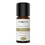 Citronella Öl - 100% naturreines, ätherisches Öl (10ml) von miaono (Glasflasche)