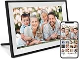 FUNCARE Digitaler WLAN-Bilderrahmen, 25,7 cm (10,1 Zoll), 32 GB Speicher, IPS-Touchscreen, HD 1280 × 800, automatische Rotation, einfache Konfiguration für die Freigabe von Fotos und Videos