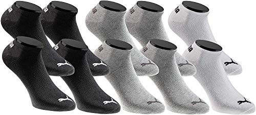 PUMA Sneakers Socken Sportsocken 10-Paar-Pack Unisex - black/grey - Gr. 43-46