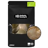 Kombucha Bio Scoby, sehr aktive Starterkultur mit Kombucha Pilz aus 100% Bio Tee, Erfolgsgarantie, zur Herstellung von 1,2 – 2,4 l, handgefertigt, vegan, glutenfrei, laktosefrei, 240 ml