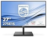 Philips 275E1S - 27 Zoll QHD Monitor, FreeSync (2560x1440, 75 Hz, VGA, HDMI, DisplayPort) schwarz