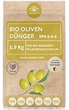 Bio Olivenbaum Dünger 0.9 Kg Langzeitdünger - 100% organischer Dünger für Olivenbaum - Mediterraner Dünger für Olivenbaum im Garten & Kübel - Olivenbaumdünger - Oliven Dünger