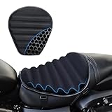 AriKroii Motorrad Sitzkissen Mit Wellenförmiges und Nouvelle Protection en TPE Gelkissen, Bequem und atmungsaktiv Stoßdämpfung und Druckminderung & Bequem für Lange