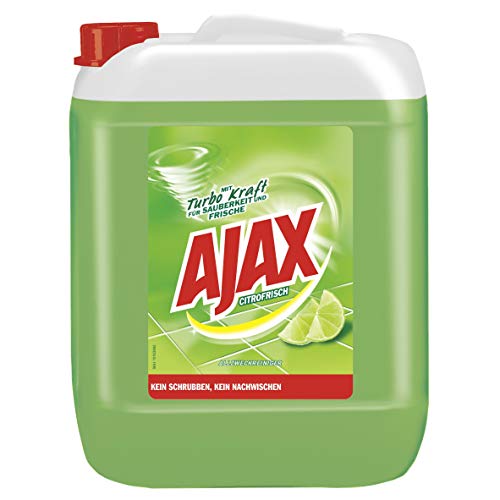 Ajax Allzweckreiniger Citrofrische, 1 x 10l - Reiniger für Sauberkeit und Frische, ideal für Büro, Betrieb, Praxis oder zu Hause, im praktischen Kanister