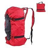 Dilwe Kletterseil Tasche, Faltender Wasserdichter Seiltasche Kletterausrüstung Tragetasche Climbing Rope Bag Sporttasche Werkzeugsack Stabil Seilsack Rucksack(Rot)