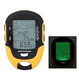 Wakects Digitaler Barometer-Höhenmesser, multifunktional, digital, GPS, Höhenmesser, Barometer, Kompass, tragbar, für Camping, Outdoor, Wandern, Höhenmesser mit Taschenlampe