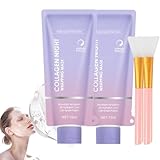 Collagen Night Wrapping Mask, Collagen Maske Overnight, Kollagen Maske für das Gesicht, Peel off Kollagen Mask - Tiefe Hydratation, Reduziert Falten & Verbessert die Hautelastizität (2 Stück)