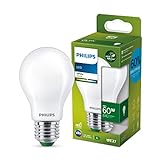 Philips LED Classic ultraeffiziente E27 Lampe, A-Label, 60W, matt, neutralweiß