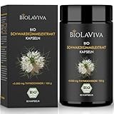 BIO Schwarzkümmelöl Kapseln - 5.000mg Thymochinon/100g - 60 Kapseln vegan im 2-Monats-Vorrat - Lichtschutz MIRON Violettglas - Nigella Sativa Extrakt – laborgeprüft und in Deutschland produziert
