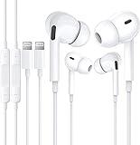 MOSON iPhone Kopfhörer mit Kabel 2 Stück, [MFi Zertifiziert] In-Ear Kopfhörer Lightning Ohrhörer Kompatibel mit iPhone 14/13/12/11/8/7/X/Pro/Pro Max Ipad