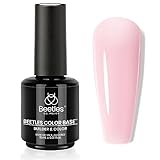 Beetles Gel Nagellack 15ml Rosa, 3 in 1 Farbe Unterlack Uv LED Lampe Erforderlich Gummi Unterlack UV Gel Nagellack für Nägel, Color Base Coat Nacktes Rosa