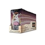 Leonardo Frischebeutel [16x85g Geflügel + Ei] | Getreidefreies Nassfutter für Katzen | Feuchtfutter Alleinfutter im Einzelportionsbeutel