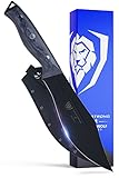 DALSTRONG Barong Chef's Knife - 7' - Delta Wolf Series - High Chromium 9CR18MOV Steel - Black Titanium Nitride Coating - G10 Camo Handle - Leather Sheath
